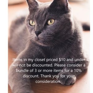 No discount for items in my closet priced $10 and under
